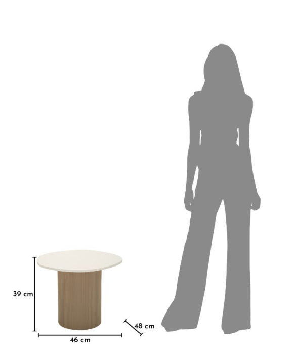 Masuta laterala gri alb din metal si marmura artificiala pentru living [6]