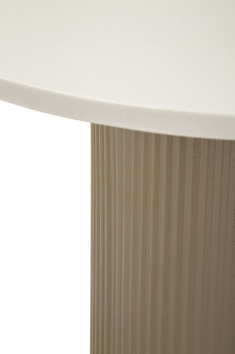 Masuta laterala gri alb din metal si marmura artificiala pentru living [4]