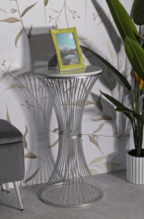 Masuta laterala inalta cu marmura | Design rafinat CreativDeco [2]