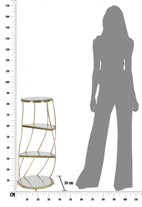 Masuta laterala inalta oglinda aurie | Mobilier reflectorizant CreativDeco [8]