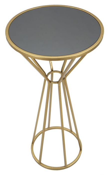 Masuta laterala inalta cu oglinda stil Glam CreativDeco [2]