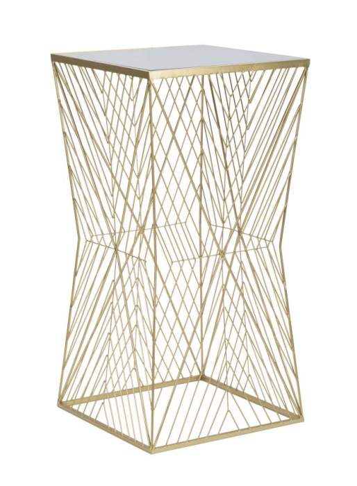 Masuta laterala Lines M, metal auriu, oglinda [4]