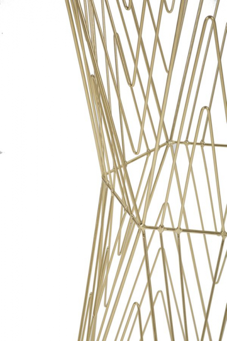 Masuta laterala Lines, metal auriu, oglinda [7]