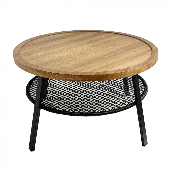Masuta laterala natural negru 45x45x52 cm [2]