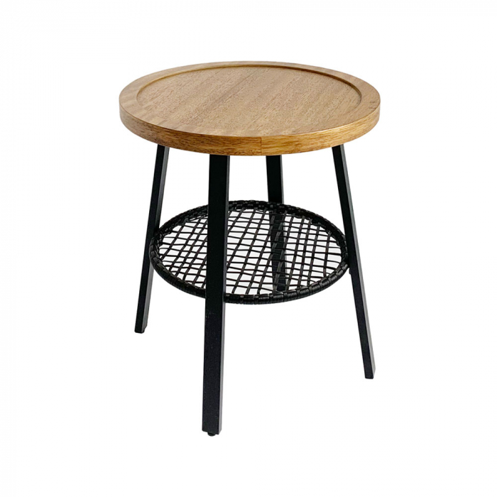 Masuta laterala natural negru 45x45x52 cm [2]