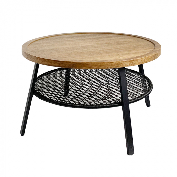 Masuta laterala natural negru 45x45x52 cm [1]