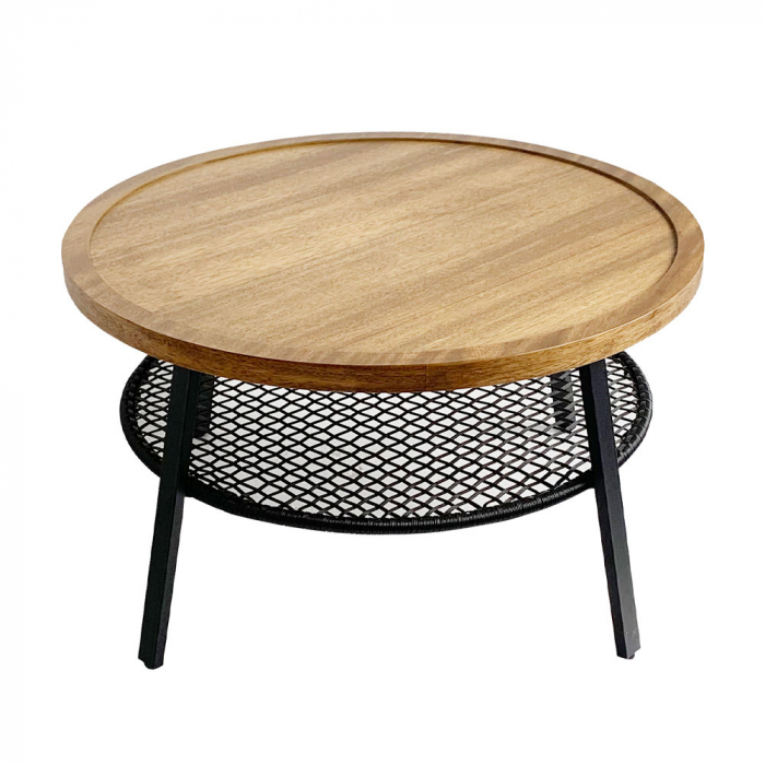 Masuta laterala natural negru 45x45x52 cm [3]