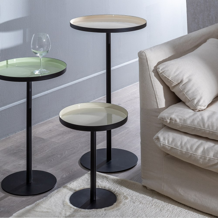 Masuta Tip Bar Fier Negru si Blat Verde CreativDeco - Piesa de Lux [2]