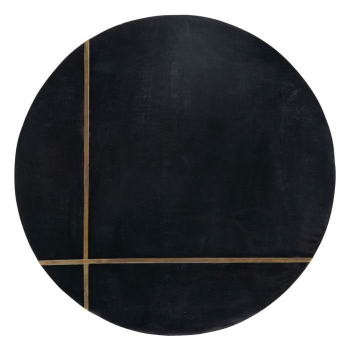 Masa Laterala Neagra cu Detalii Cupru CreativDeco - Design Minimalist Modern [7]