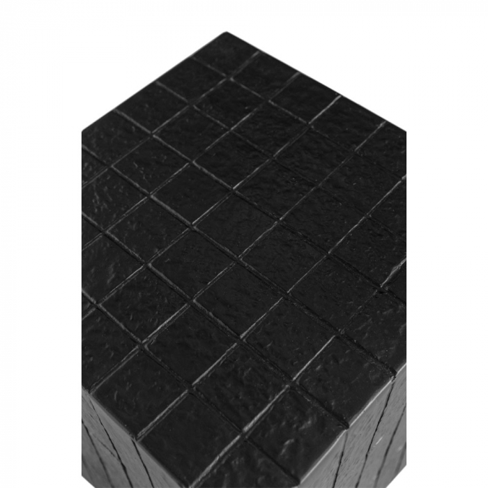 Măsuță laterală negru mat Square din piatră sintetică [3]