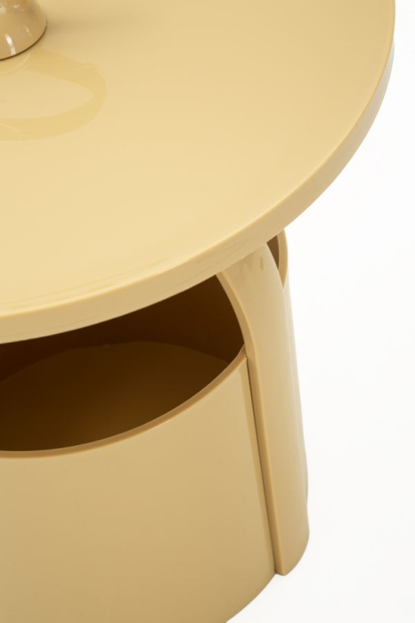 Masuta laterala plastic crem cu depozitare 44x43 cm [5]