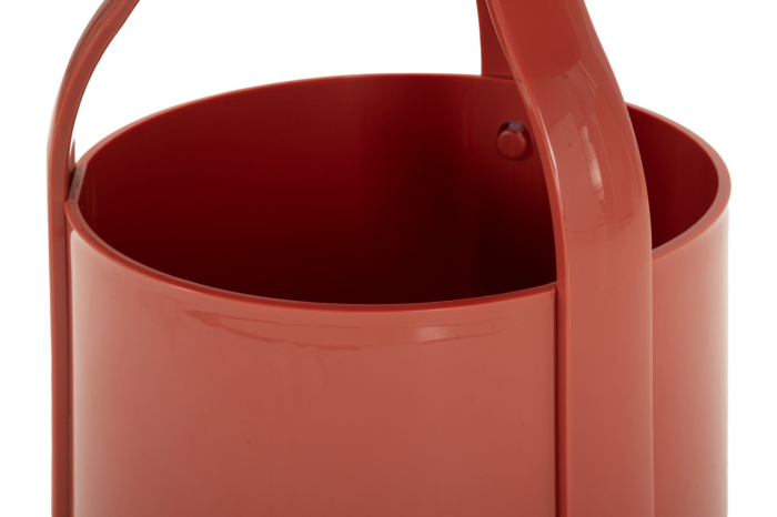 Masuta laterala plastic rosu cu depozitare 44x43 cm [4]