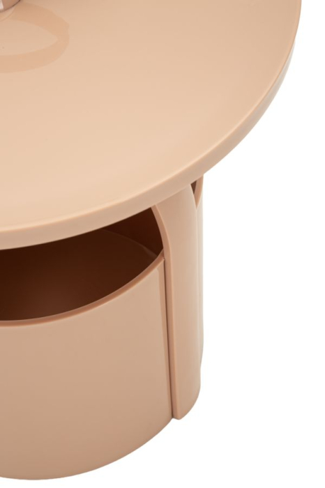 Masuta laterala plastic roz cu depozitare 44x43 cm [5]