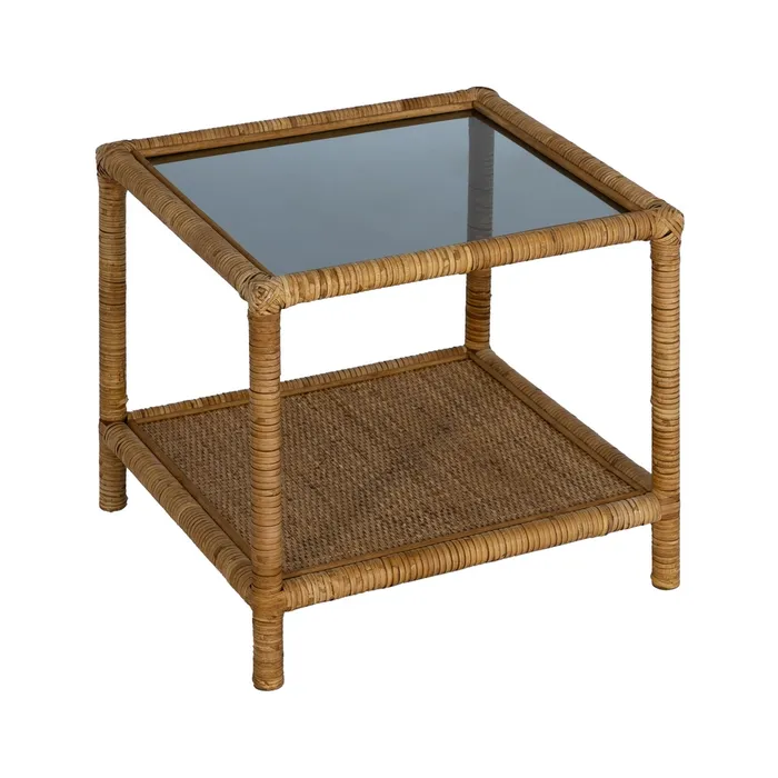 Masuta laterala ratan sticla|Mobilier natural decorativ [3]
