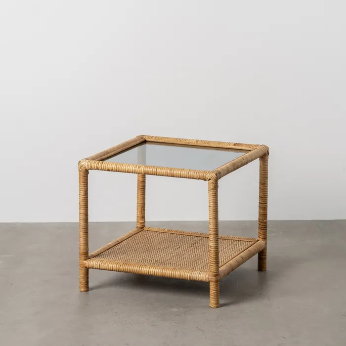 Masuta laterala ratan sticla|Mobilier natural decorativ [1]