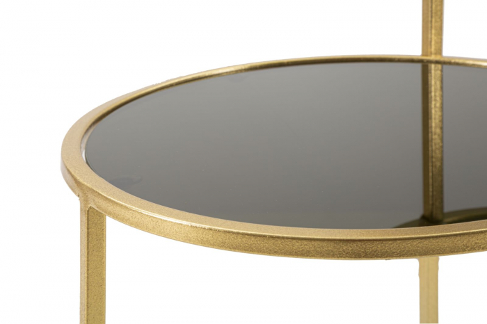 Masuta laterala rotunda 2 nivele stil glamour CreativDeco [5]