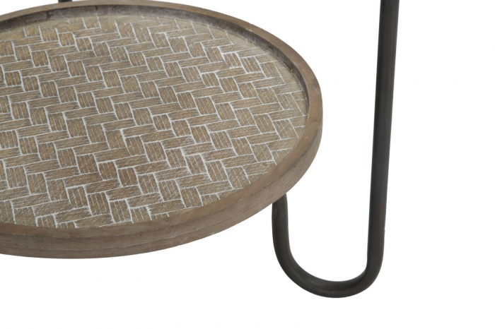 Masuta laterala Arex 2 rafturi stil rustic boho CreativDeco [4]