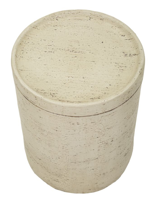 Masuta laterala rotunda cilindrica crem 35x43 cm [2]