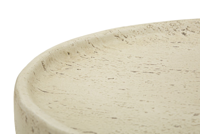 Masuta laterala rotunda cilindrica crem 35x43 cm [3]