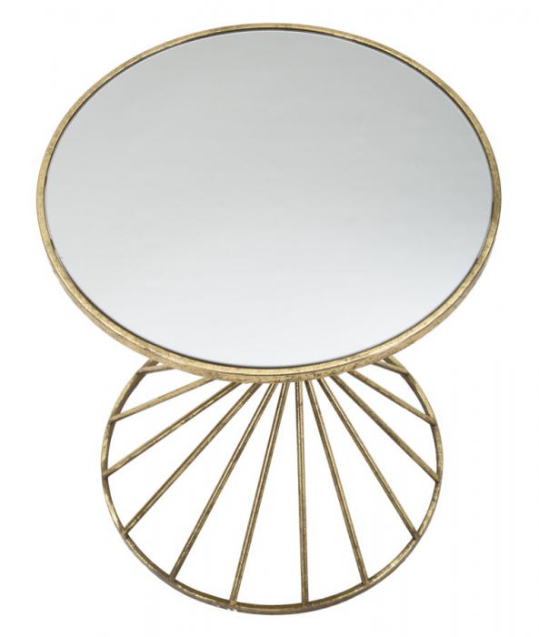 Masuta laterala cu oglinda stil Glam CreativDeco [2]