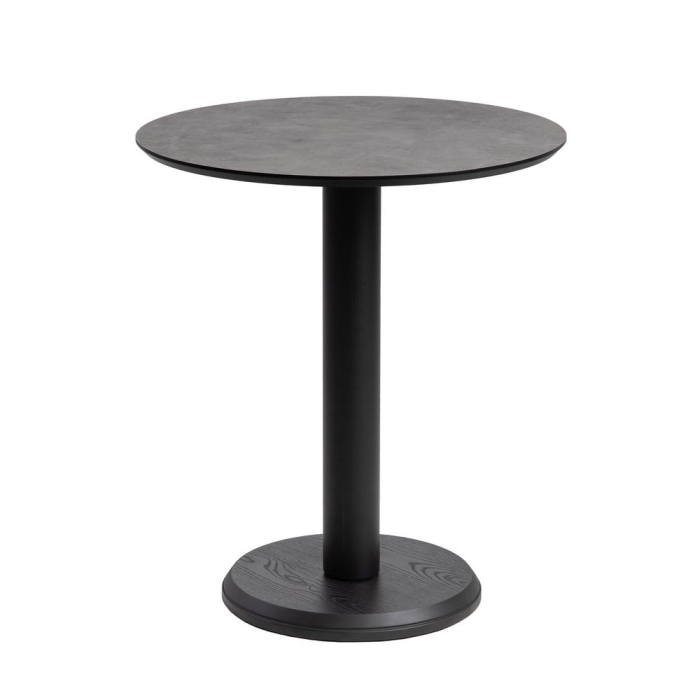 Măsuță laterală rotundă din MDF și metal antracit [2]