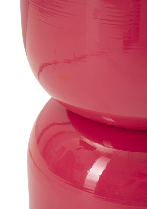 Masuta laterala rotunda metal fucsia lucios 31x46 cm [3]