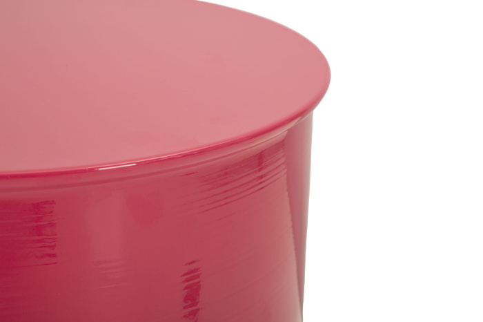 Masuta laterala rotunda metal fucsia lucios 31x46 cm [4]
