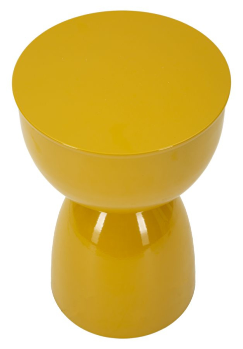 Masuta laterala rotunda metal mustar lucios 31x46 cm [2]