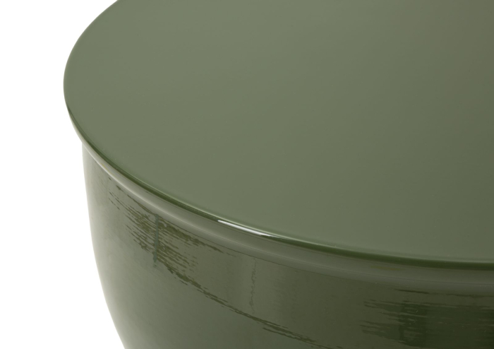 Masuta laterala rotunda metal verde inchis lucios 31x46 cm [3]