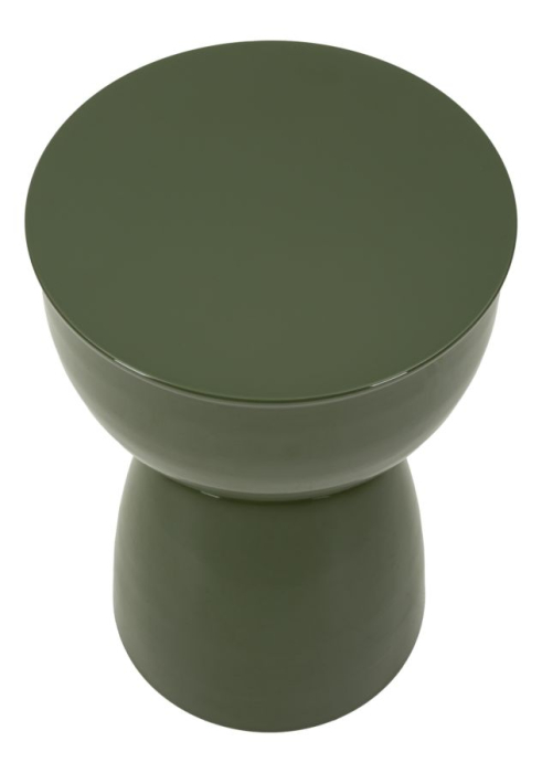 Masuta laterala rotunda metal verde inchis lucios 31x46 cm [2]