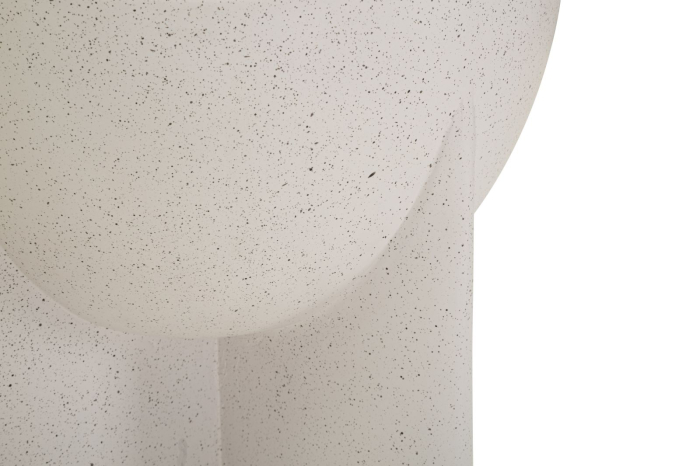 Masuta laterala rotunda crem efect piatra 33.5x48.5 cm [6]