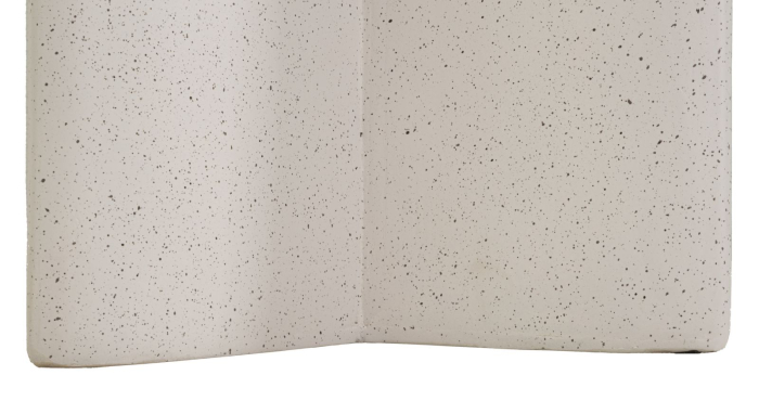 Masuta laterala rotunda crem efect piatra 33.5x48.5 cm [8]