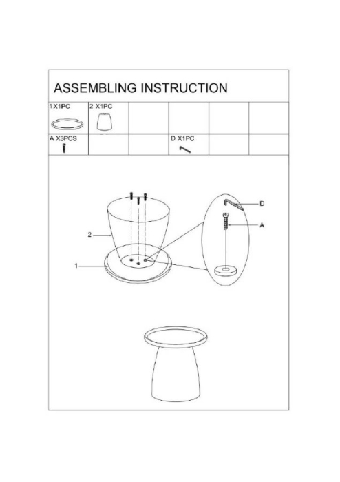 Masuta laterala rotunda plastic rosu 50x45 cm [7]
