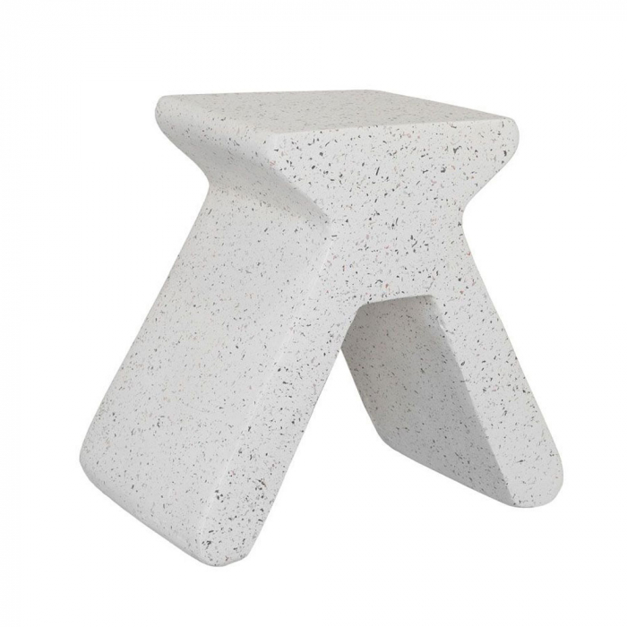 Măsuță laterală mozaic alb sculptural Mandalo [1]