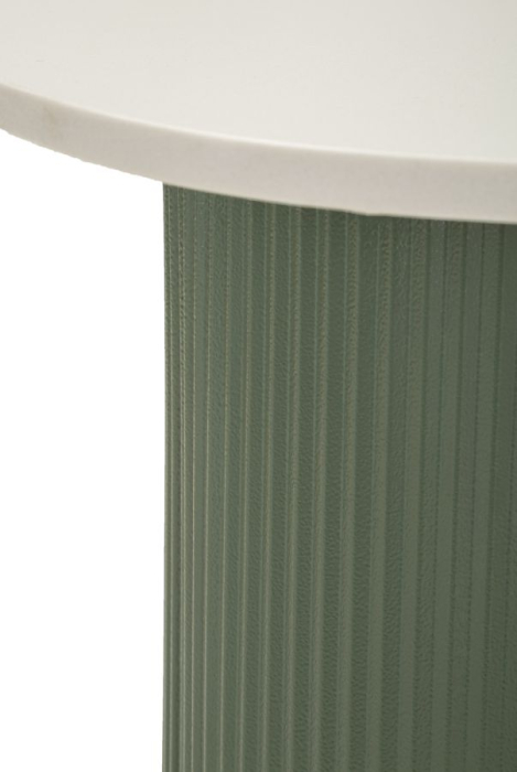 Masuta laterala verde alb din metal si marmura artificiala pentru living [4]