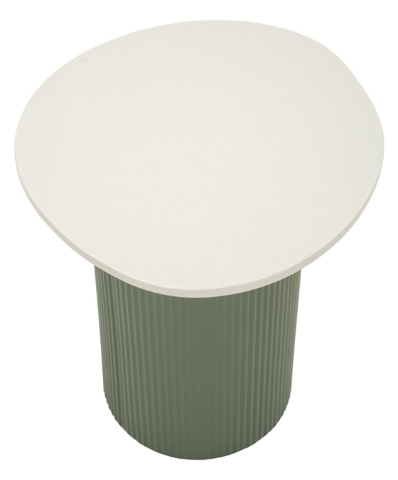 Masuta laterala verde alb din metal si marmura artificiala pentru living [2]