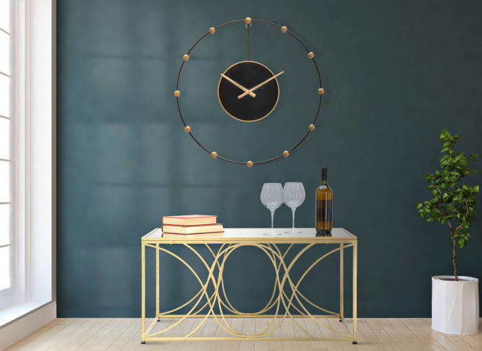 Masuta living Exy, auriu, oglinda - CreativDeco.ro [2]