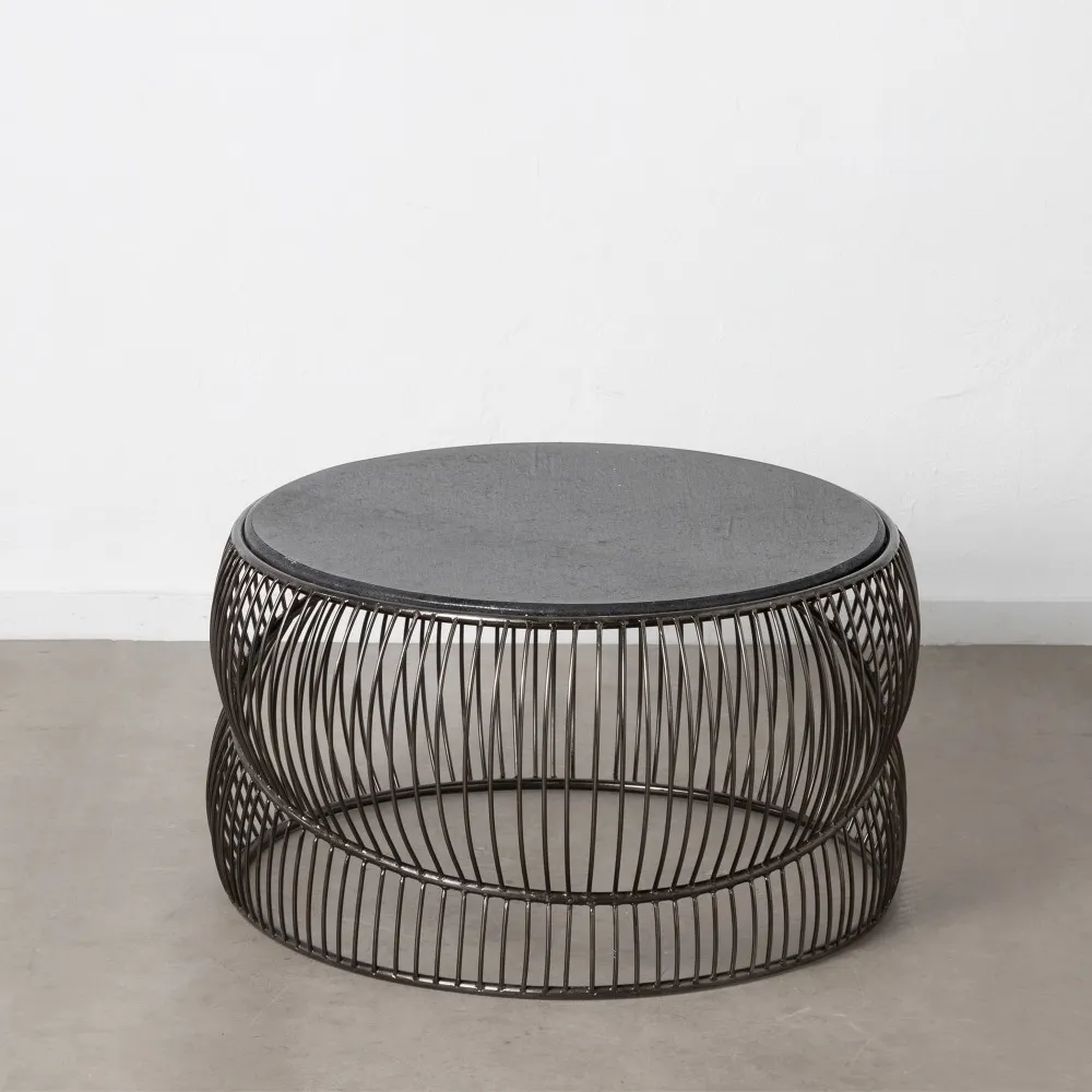 Masuta Living Original, Marmura Neagra, Metal Argintiu - creativdeco.ro [2]