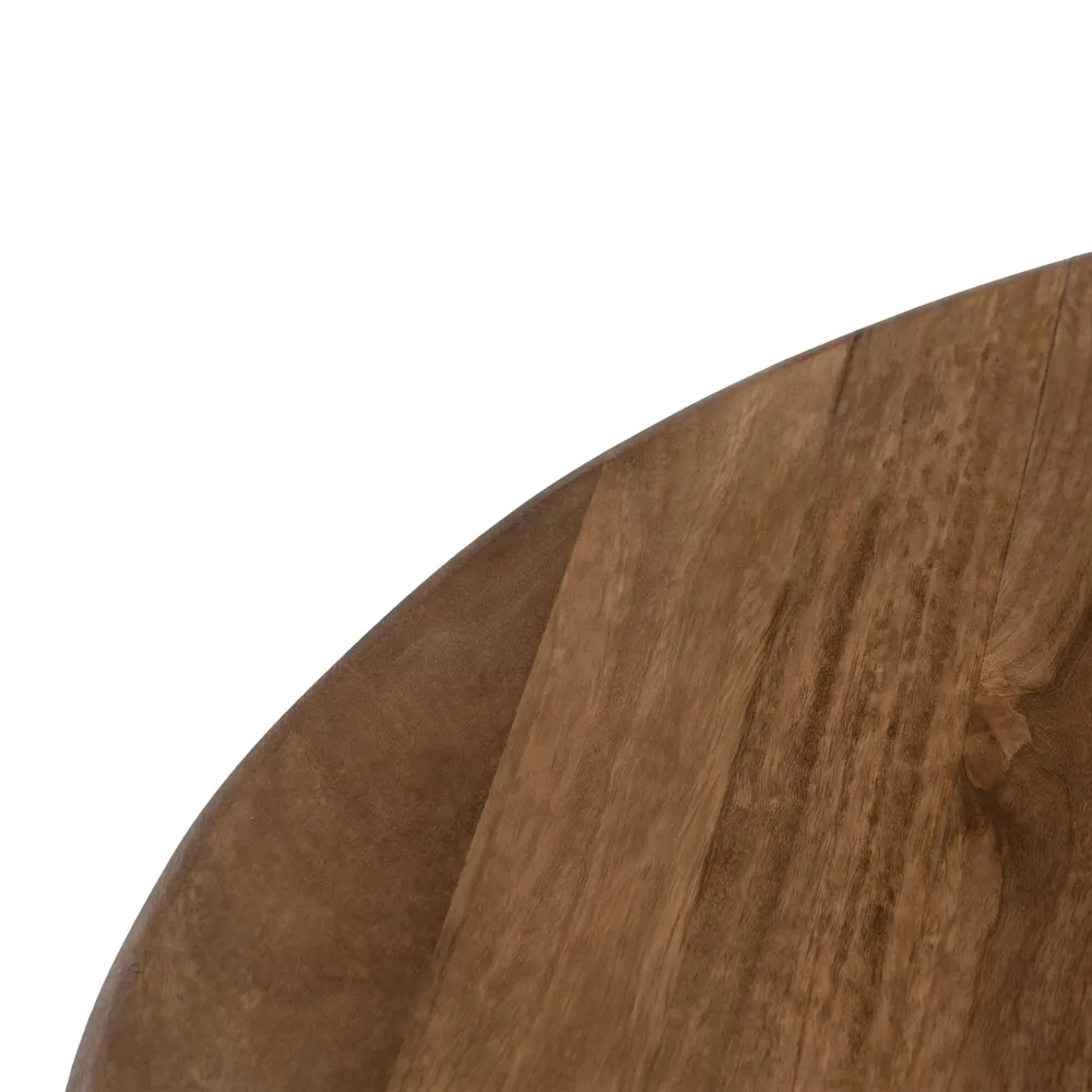 Masuta living rotunda lemn de mango maro - CreativDeco.ro [7]