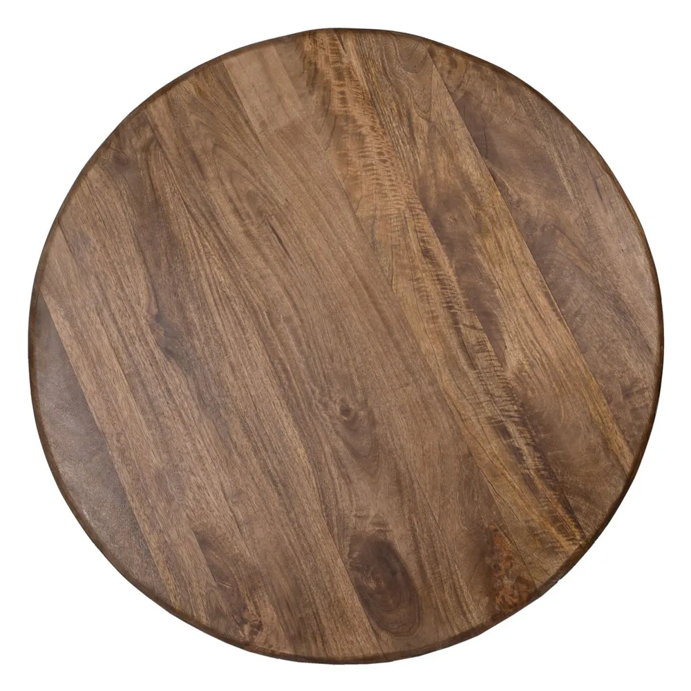 Masuta living rotunda lemn de mango maro - CreativDeco.ro [5]