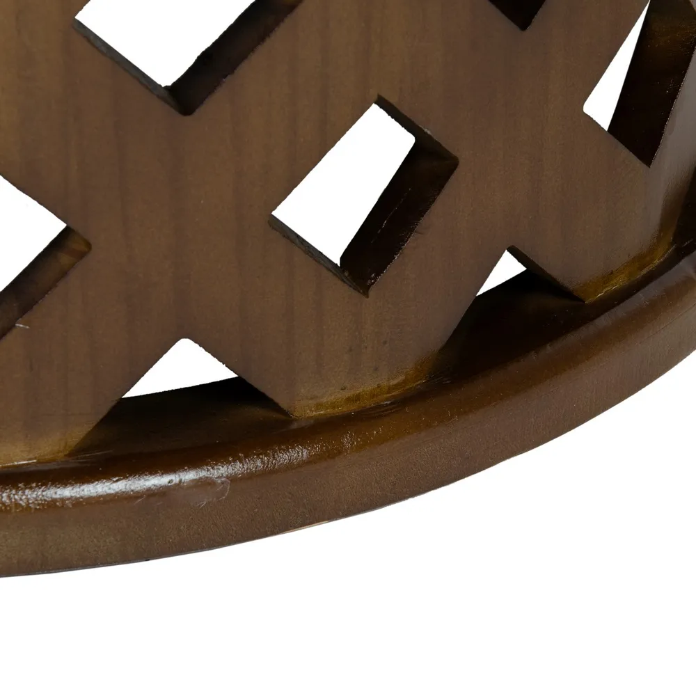 Masuta living rotunda maro, lemn brad MDF [7]
