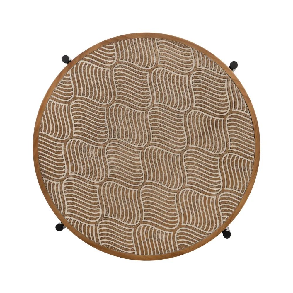 Măsuță cafea pin metal, decor contemporan [6]