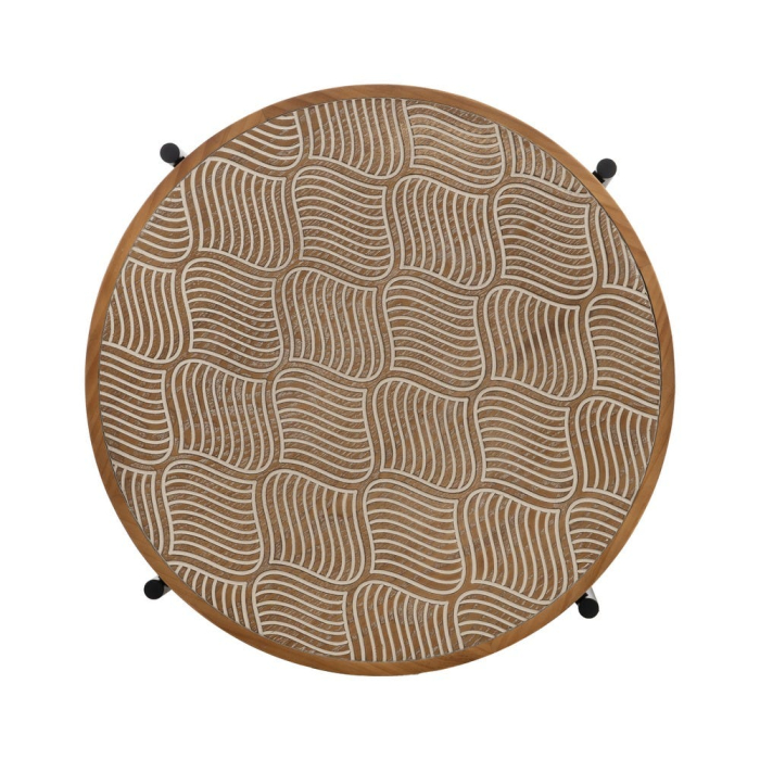 Măsuță cafea pin metal, decor contemporan [7]