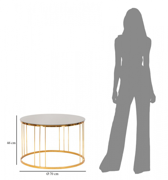 Masuta rotunda cafea Simple, metal oglinda - creativdeco.ro [4]