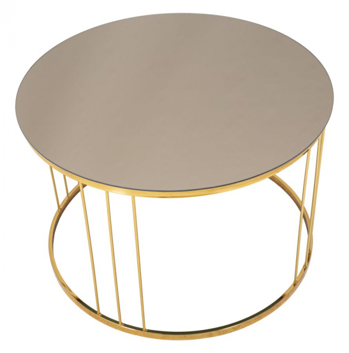 Masuta rotunda cafea Simple, metal oglinda - creativdeco.ro [2]