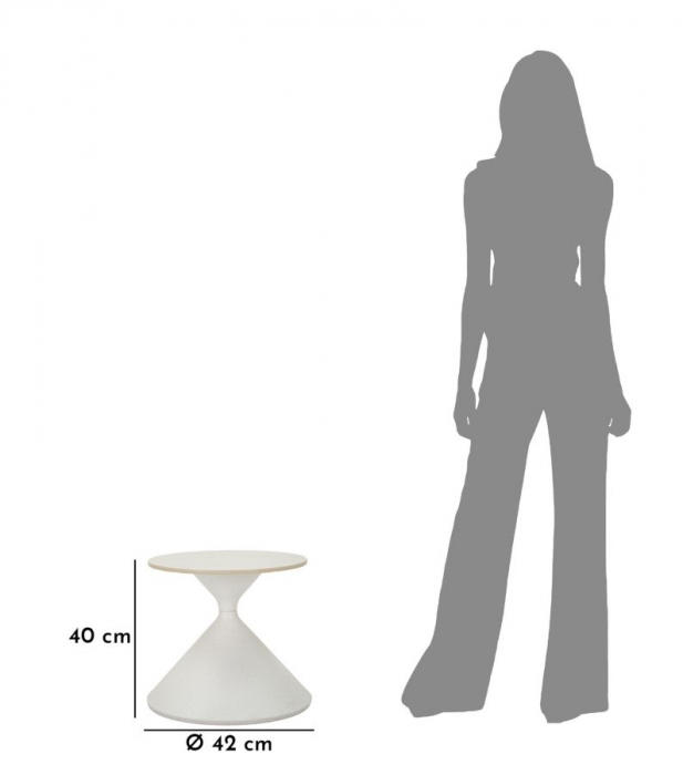 Masuta conica alba | Design contemporan | CreativDeco [6]