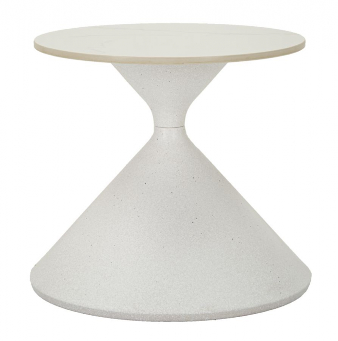 Masuta conica alba | Design contemporan | CreativDeco [1]
