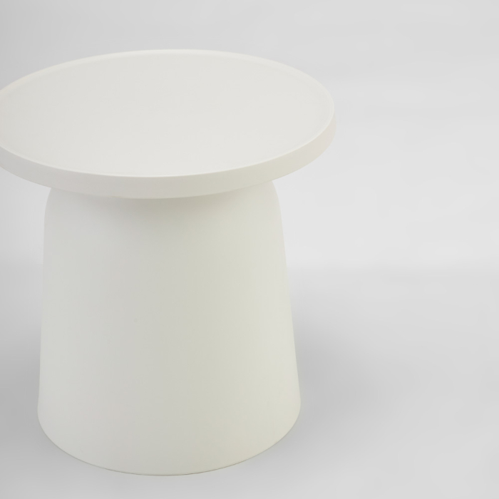 Măsuță de cafea rotundă din polipropilena alba [2]