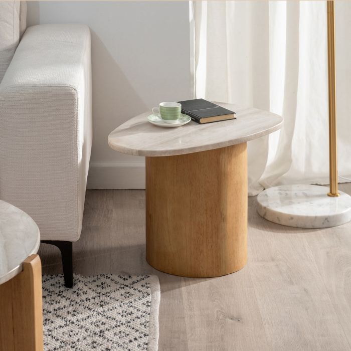 Masuta cu Blat din Marmură CreativDeco - Design Rafinant pentru Living și Dormitor [2]