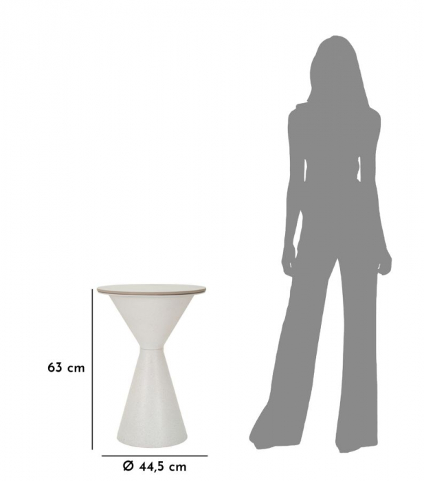 Masuta rotunda alba | Minimalism elegant | CreativDeco [7]